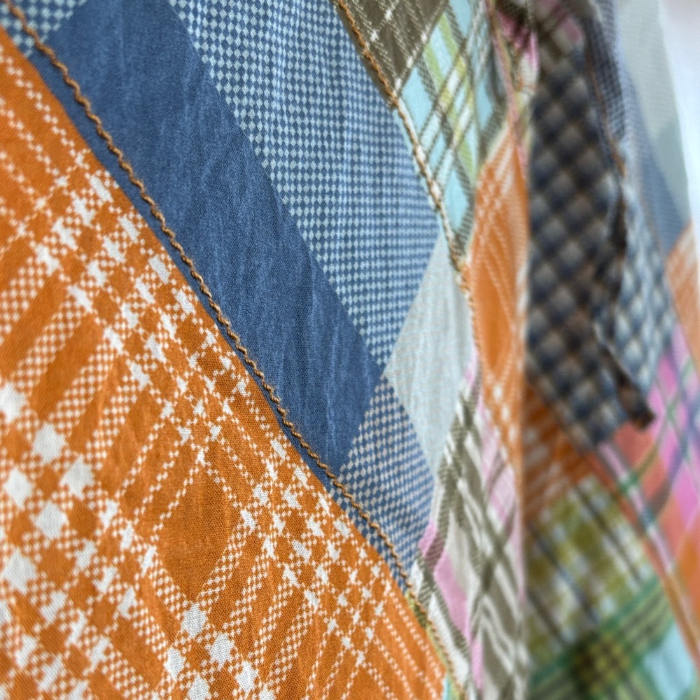 Danny Madras BDG Vibrant Patchwork Halter Dress Vintage Inspired 100% Cotton - Picture 4 of 14